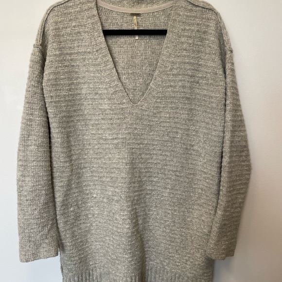 Free People Heart It Lace v-neck Pullover Sweater - Picture 3 of 5